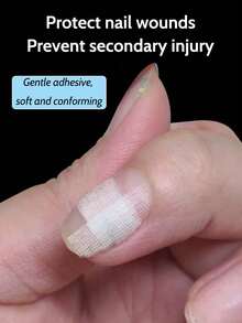 Nail Protection Stickers, Breathable Wound Protection Stickers, Nail Care Tools - White, 1.25cm/0.49in Width - View 2