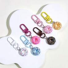 Cute Donut Keychains Set - 12pcs ABS Resin & Alloy Charms With Lobster Clasps - Key Rings For Purses Cars Backpacks | Birthday Gifts For Women Men - Couples Friends - Multicolor - View 4