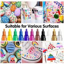 [Bộ bút dạ acrylic màu sắc sống động] Bộ 12/18/24 bút dạ acrylic màu sắc sống động - Đầu bút cỡ trung bình (2-3mm) - Dùng để vẽ trên đá, giấy đen, trang trí ván trượt, gỗ, nhựa, vải bố, thiệp chúc mừng Giáng sinh - Nhiều màu - Xem 5