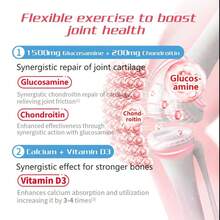 Women's Glucosamine Chondroitin Joint Health Supplement | 7-In-1 Joint Wellness Formula With Calcium & Vitamin D | Daily Joint Support Capsules | 120 Pills (1 Bottle) - PHỤ NỮ - Xem 4