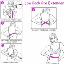Women's Low Back Bra ConVe..Rter 2 Hook / 3 Hook Bra Strap ConVe..Rter Adjustable - Nhiều màu - Xem 4