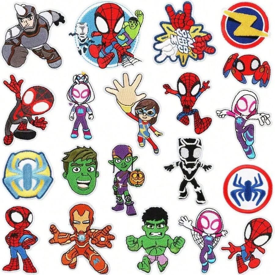 Miếng vá thêu hình siêu anh hùng Marvel Avengers, miếng vá dán nhiệt lên quần áo, phụ kiện áo khoác tự làm. - M - Xem 1