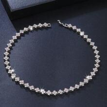 1pc Women's Brass Floral Luxury Jewelry Set, Necklace Jewelry Gift - Flower Necklace - View 13