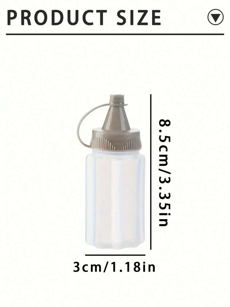 4pcs/8pcs Mini Sauce Bottles, Plastic Squeeze Seasoning Bottles, Tomato Salad Honey Squeeze Bottles, Condiment Dispenser Bottles, Suitable For Lunch, BBQ, Camping Seasoning Squeeze Bottles - Multicolor - View 8