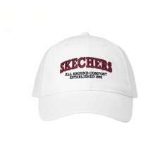 Skechers Mũ lưỡi trai in họa tiết retro unisex - trắng - Xem 2