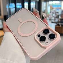 Transparent Magnetic Phone,Lightweight Compatible With 17 Pro, 16, 15, 14, 13, 12, 11 Pro Plus,, 8, SE, 16e, 7P, X, XR, Xs, Shock-Proof Protective Cover, Compatible With S25 Ultra, S24 Ultra, S23 FE, S22+ - 粉色 - 查看 5