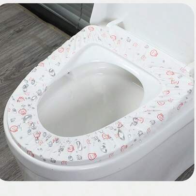 Cubierta desechable y soluble en agua para asiento de inodoro portátil, adecuada para viajes y ocasiones de negocios, cubierta de asiento de inodoro, esencial para viajes en avión, campamentos y baños