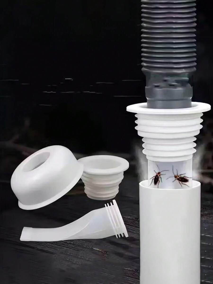 排水塞 - 洗衣机排水管密封圈，防堵塞、防异味、密封性好，适用于40-50mm PVC管道，可用于浴室、厨房和洗衣房 - 安装简便，排水管保护器，材质柔韧，适用于家庭维修和厨房管道安装。 - 彩色 - 查看 1