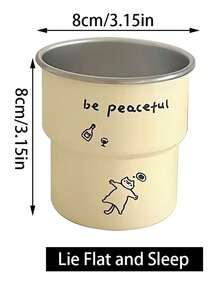 1個卡通狗狗304不鏽鋼咖啡杯 茶杯 牛奶杯 露營杯 可愛狗狗塗鴉旅行杯 不鏽鋼野餐杯 手持杯 適合咖啡店、露營、居家與辦公室，適合作為禮物與節日贈品 - 米色 - 查看 12