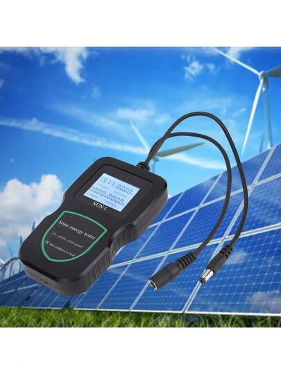 500W太阳能电池板测试仪，电压电流表，带液晶显示屏，12-50V 0-20A自动/手动MPPT测试，可靠的功率测量工具