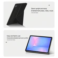 適用於 Galaxy Tab S10/S9 FE 10.9 吋/S10+/S9 Plus/S9 FE+ 12.4 吋/S10 Ultra/S9 Ultra/S8 Ultra 14.6 吋平板電腦的智慧書本式保護殼，磁吸設計，支援橫向與縱向放置，附筆槽，自動休眠與自動喚醒 - 黑色 - 查看 8