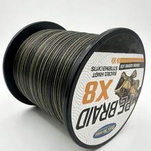 Super Strong Fishing Line - 100m/300m/500m 8-Strand PE Anti-Wear Braided Line, Smooth Casting For Long Distances, 10LB - 60LB Selectable Fishing Line, Fishing Supplies - Olive Green - View 1