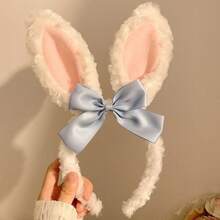 1pc Cute Street Style Women Strawberry Flower Rabbit Ear Headband, Rabbit Headband Hair Accessory Beauty Home Hair Accessories - Multicolor - View 6