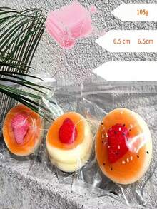 舒缓压力慕斯，草莓蓝莓慕斯奶油软萌玩具，逼真蛋糕造型，舒缓压力，适合节日、生日、圣诞节和派对送礼 - 彩色 - 查看 8