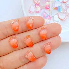 25/50 piezas Resina 8*12mm Colorido 3D Mini Pie Plano Atrás Rhinestone Atrás Rhinestone Scrapbook DIY Boda Aplicación Decoración Artesanía Joyería Accesorios Verano, Escuela - Multicolor - Ver 7