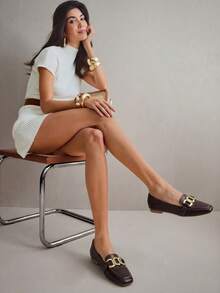 Women's Julia Square Toe Flats With Buckle | Madri Cacau – Casual, Neutral, Urban, Comfortable - Lạc đà - Xem 8