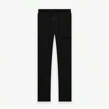 Essentials -Fear Of God SS22 Collection Wide Leg Sweatpants, Unisex High Waist Design, Loose Relaxed Silhouette, Premium Durable Cotton Blend, Elastic Waist With Drawstring, Vintage Washed Finish, Minimalist Streetwear, Comfortable Loungewear For Spring & Summer - LIGHT OATMEAL - View 2