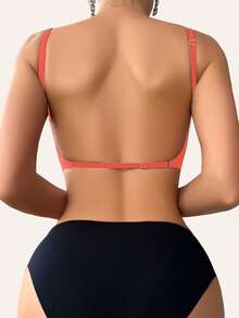 1 chiếc áo ngực nữ kiểu dáng thường ngày, thoải mái, thoáng khí, không đường may, không gọng, gợi cảm, thích hợp cho yoga. - trái cam - Xem 4