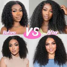 深水波纹夹式接发片，真人发，女士适用 - 8片装，18个夹子，双层巴西雷米真人发水波纹夹式接发片 - Natural Black - 查看 10