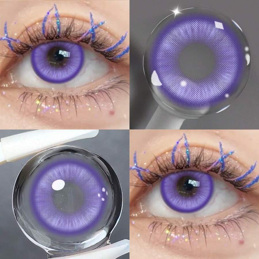 Lalens 万圣节美瞳，造型美瞳，日常佩戴美瞳。一盒两片，软性彩色美瞳。材质：HEMA 和 NVP。含水量：38%。直径：14.5mm。基弧：8.6mm。自然蓝色美瞳（适合日常佩戴）。彩色美瞳（适合日常妆容）。万圣节装扮配饰。