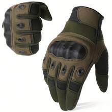 Men'S Tactical Winter Gloves - Touchscreen Compatible, Full-Finger Warm Design, Adjustable Closure, Outdoor Activities And Cycling - Cold Weather Equipment - Brown - View 7