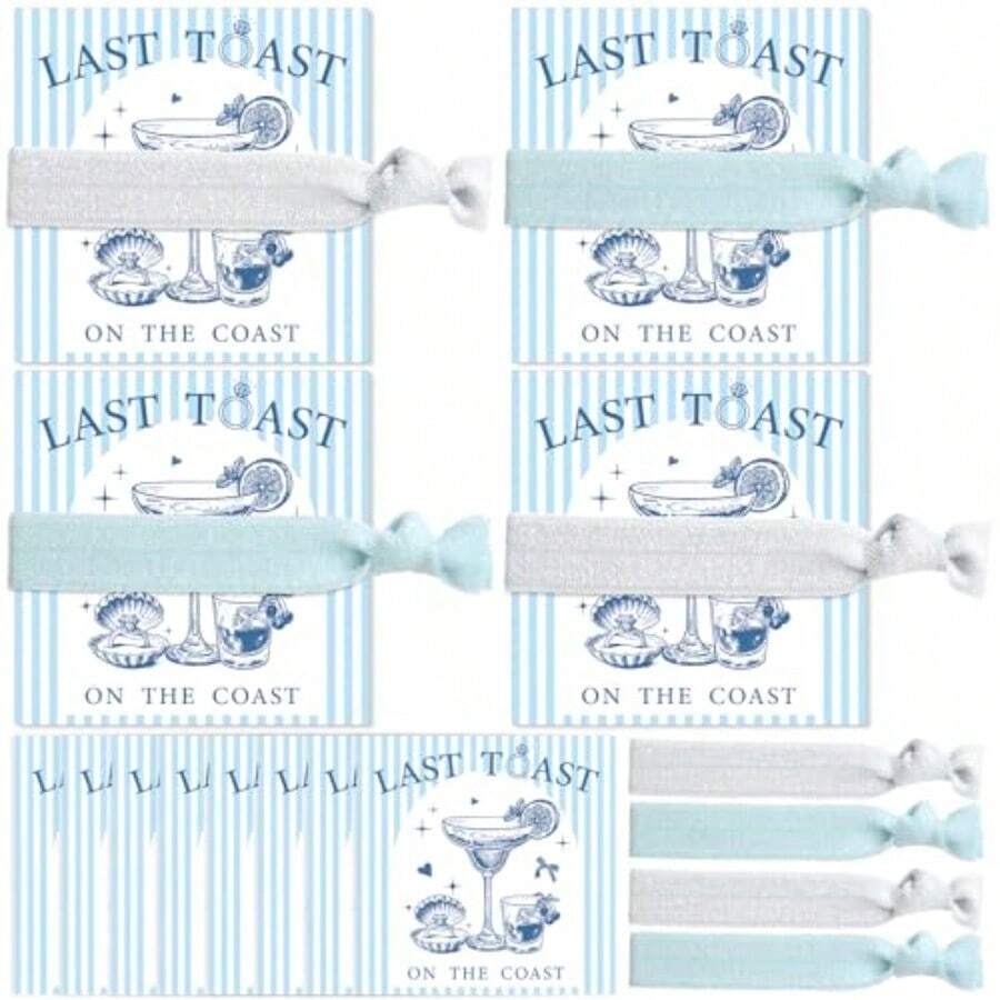 Air Ties Wit Ca - 20 Pcs Last Toast On Te Coast Blue Air Ban Bacette Party Frs Rations Bride Bridesmaid Proal Gifts  Bridal Wedding Women Maid Of Onor Guests - 如圖所示 - 查看 1