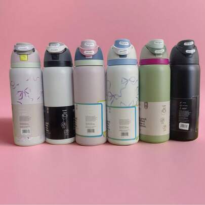 Owal-A 32oz Stainless Steel Insulated Water Bottle - Leak-Proof Sports Water Bottle With Dual Function Spout, Flip Lid Straw And Wide Mouth Opening, Keeps Drinks Cold For 24 Hours, Suitable For Fitness, Travel And Daily Use