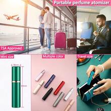 Travel Perfume Bottle Refillable Atomizer - 5ML Perfume Atomiser, Scent Pump Case, Leakproof Portable Perfume Sprayer For Women And Men (Rose Gold) - Vàng hồng - Xem 6