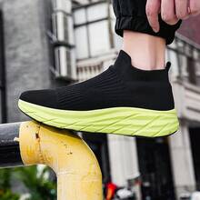 Men's Breathable Mesh Sneakers, Lightweight Running Shoes, Comfortable Casual Shoes, Unisex - Green - View 6