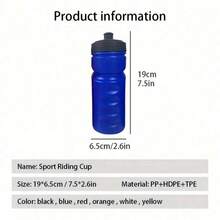 1 Piece 500ml/16.9 Ounces, Leak Proof, Drop Proof, Splash Proof, PP+ PE Material, Nordic Minimalist Sports Kettle, Straight Anti Slip Patterned Cup Body, Anti Mold And Antibacterial Process, Four Season Bicycle And Football Training Water Bottle, Christmas Father's Day Practical Gift - Multicolor - View 8