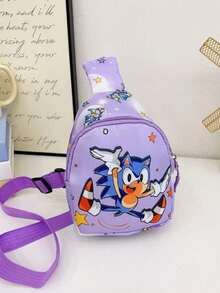 Breathable Lightweight One Shoulder Sling Bag, Large Capacity Bicycle Chest Bag, Multi-Layer Unisex Chest Pack, Minimalist Casual Travel Crossbody Bag For Women, Functional Printed Sling Bag - Multicolor - View 9