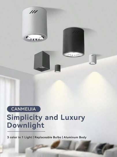 Large Size Recessed Ceiling Light, Surface Mounted Downlight, Iron Wall Lamp, Customizable Bulb, Minimalist Retro Metal Style, E27 Bulb Socket, 85V-265V Voltage, Easy Installation, Hard-Wired, Suitable For Ceiling/Wall/Exhibition Hall/Reading Room/Dining Room/Bar/Bedroom/Cafe/Living Room/Corridor/Entryway/Stairwell, Choose Size As Needed