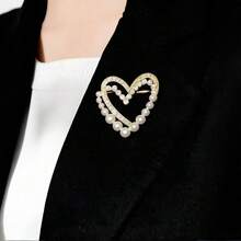 1枚几何图案休闲波西米亚复古宫廷风可爱街头优雅铝合金胸针，四季皆宜，饰有仿钻。 - 彩色 - 查看 6