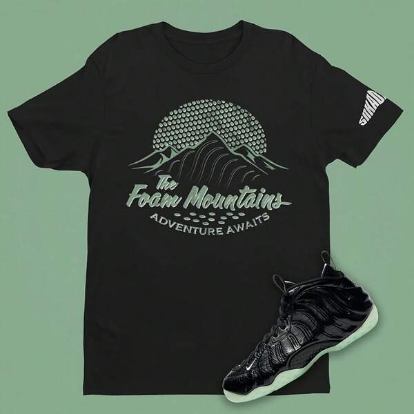 Camiseta Air Foamposite One All-2021 The Foamposite Mountains Uni, Camiseta All-Shirt, Camiseta Barely Green