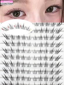 100 cặp mi giả hình mèo hoạt hình tự nhiên, trong suốt - Mật độ cao, mềm mại, cong chữ C, dài 12mm, dày 0.07mm, phù hợp cho người mới bắt đầu tự làm mi giả. - C - Xem 2