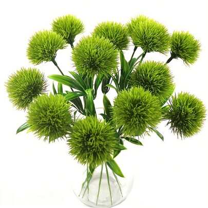 10朵仿真蒲公英花，人造蒲公英花束，适用于家居装饰/婚礼装饰、新娘捧花、室内装饰、花瓶填充、户外花园、礼盒、花环、仿真植物、生日、毕业典礼等场合。