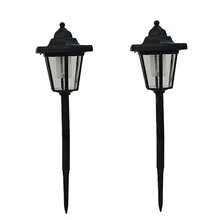 1个太阳能路径灯，复古六边形设计 - LED，户外花园景观照明，带开关控制，半嵌入式塑料灯，带可拆卸嵌入式灯罩 - 黑色六角燈 - 查看 6