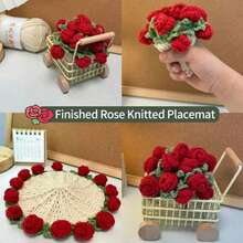 Bouquet Coasters Handmade Woven Placemats Crochet Coasters Table Decorations And Accessories Home Decoration - S4 - Xem 6