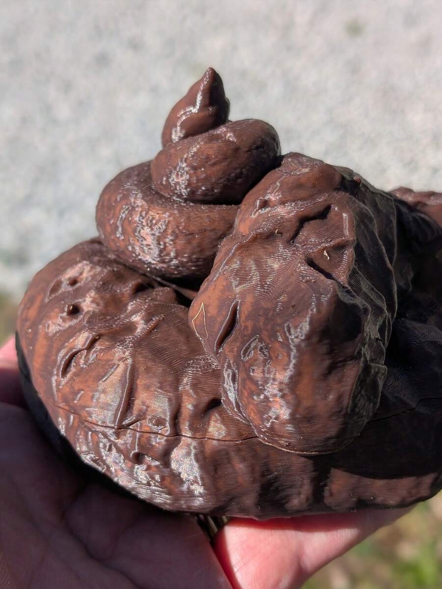 1pc Prank Stash Box With Poop Design, Realistic Figurine For Hidden Storage