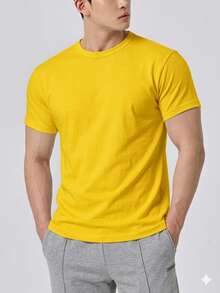 Men T-Shirts & Tanks - Màu vàng - Xem 1