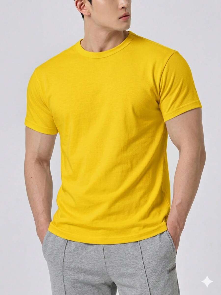 Men T-Shirts & Tanks - Màu vàng - Xem 1