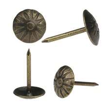 Tacks For Furniture 7/16\ Vintage Furniture Tacks Nails For Upholstery 200pcs Decorative Tack For Furniture DIY Antique Brass Thumb Sofa Nails Furniture Tacks - 仿古黃銅圖案 - 查看 1