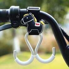 1 pieza Gancho de aleación de aluminio lindo y de dibujos animados para cochecito, accesorio versátil para el carrito de bebé - Multicolor - Ver 7