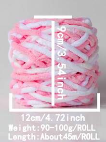 100克装柔软温暖的粉色绒毛纱线，适合手工编织围巾、玩偶、拖鞋和其他DIY毛线制品。 - 1件粉紅色 - 查看 2