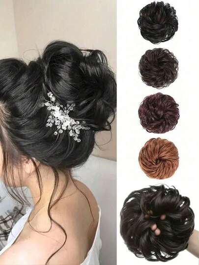 1 chiếc băng đô tóc giả bông xù, phụ kiện tóc bông xù có thể được cố định ở phía sau đầu, phù hợp với tóc xoăn gợn sóng, tóc đuôi ngựa giả, búi tóc và các phụ kiện trang trí tóc tự nhiên. Thích hợp cho sử dụng hàng ngày, tiệc tùng, biểu diễn, cosplay và các kiểu tóc giả bông xù, phụ kiện tóc mùa hè.