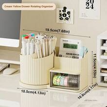 1 pieza Caja organizadora de escritorio para artículos de papelería y cosméticos - Conjuntos - Ver 3