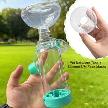 Portable Pet Nebulizer, Handheld Nebulizer: The Compact Size And Lightweight Structure Make It Easy To Use At Home Or On The Go, And It Is Also Easier To Clean. Provides Two Silicone Masks. - Green - View 14