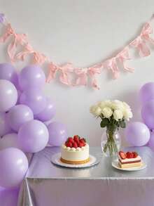 1 guirlande de 12 pièces de nœuds en tulle rose. Guirlande de banderoles de nœuds pour décoration, ruban de guirlande pour fête d'anniversaire, mariage, fiançailles, anniversaire, baby shower, enterrement de vie de jeune fille, fête des mères. Décoration de nœuds roses. - Multicolore - Voir 1