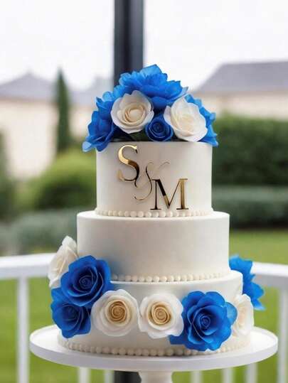 Customized Couple'S Initials Cake Decorations, Suitable For Weddings, Personalized Cake Decorations, Custom Letter Decorations, Reusable, And Suitable For Engagement Parties, Wedding Gifts, Anniversaries, And Birthday Cake Decorations.