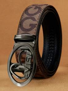 Cinturón automático de alta calidad para hombres de negocios, cinturón de moda con diseño de letra G, cinturón casual y versátil, opción ideal de regalo para ocasiones especiales - Multicolor - Ver 10